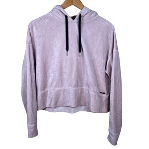 Calvin Klein Blush Pink Cropped Hoodie Womens Size Small